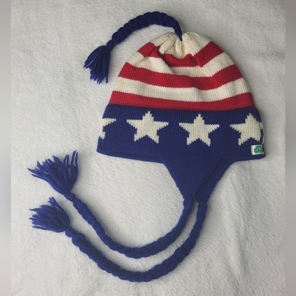 Stars and Stripes Wool Moriarty Winter Hat. - Picture 1 of 7